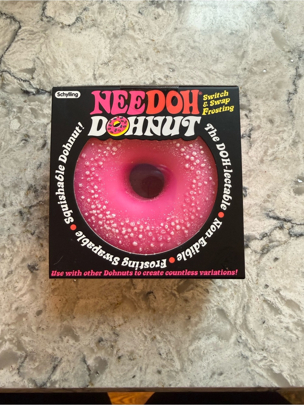 NeeDoh Donut Pink powder squishy Toy NWT
